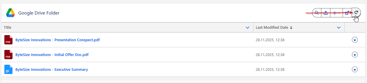 DriveMate Google Drive Folder component - reloading the folder content