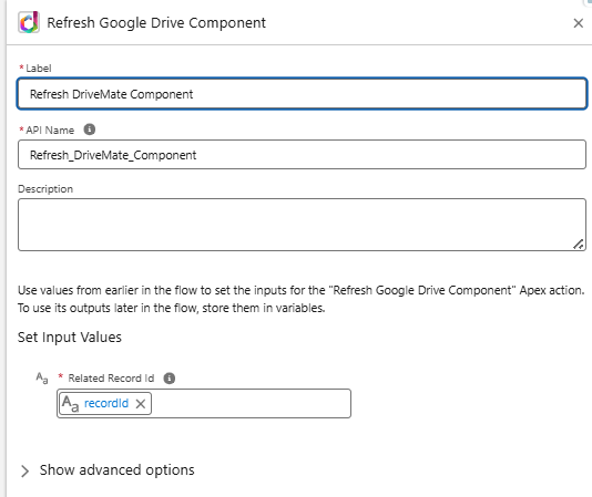 Refresh DriveMate component apex action params